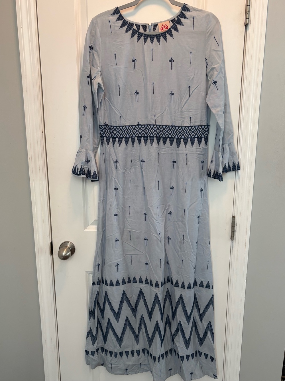 Le Sirenuse Positano Embroidered Midi Dress